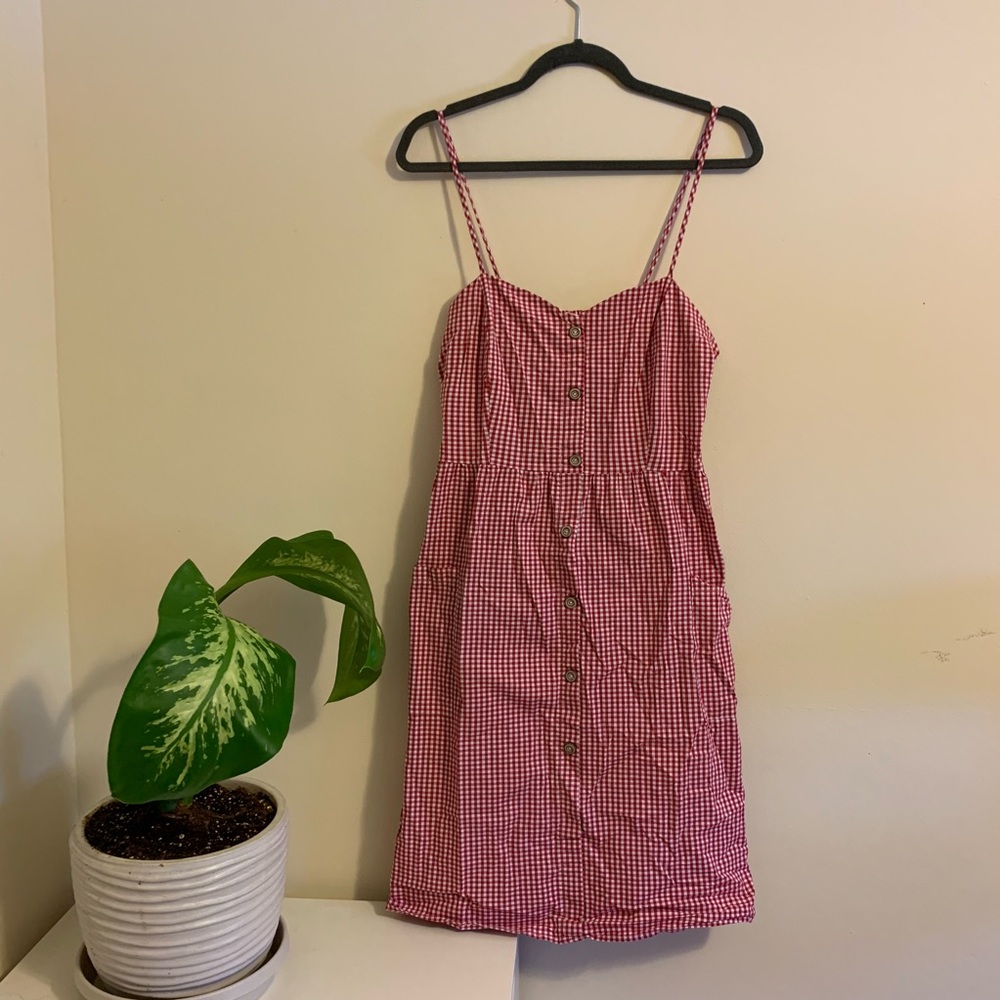 Cotton summer dress with buttons in front